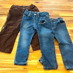 Toddler Girl Jeans and Corduroy Bundle